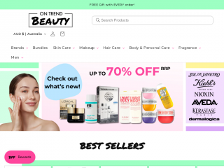 ontrendbeauty.com.au screenshot