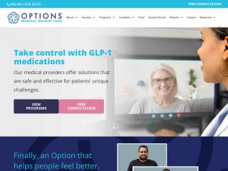 optionsmedicalweightloss.com screenshot