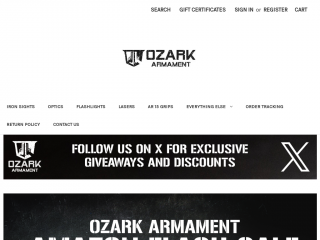 ozarkarmament.com screenshot