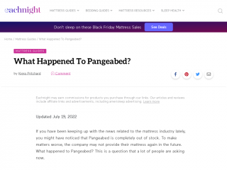 pangeabed.com screenshot