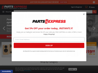 parts-express.com screenshot