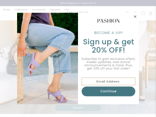 pashionfootwear.com screenshot
