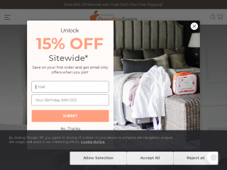 peachskinsheets.com screenshot