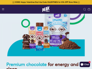 peakchocolate.com.au screenshot