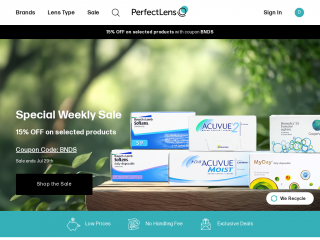 perfectlens.ca screenshot