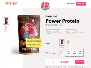 pinupgirlprotein.com screenshot