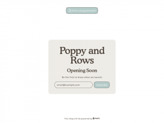 poppyandrows.com screenshot