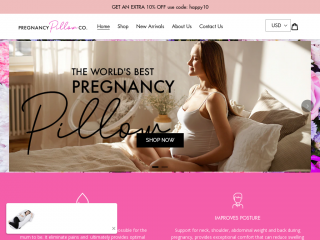 pregnancypillowco.com screenshot