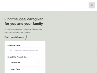 primecarers.co.uk screenshot