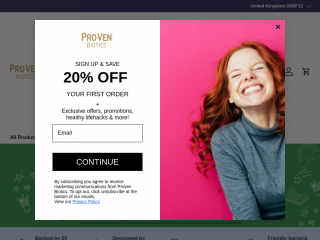 provenbiotics.uk screenshot