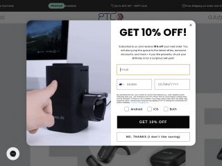 ptcshop.com.au screenshot