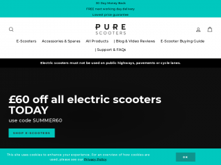 purescooters.com screenshot