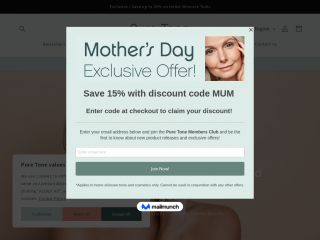 puretoneaesthetics.com screenshot
