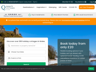 qualitycottages.co.uk screenshot