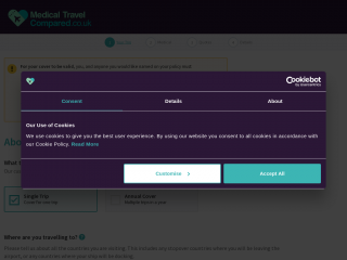 quote.medicaltravelcompared.co.uk screenshot