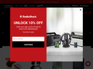 radioshack.com screenshot