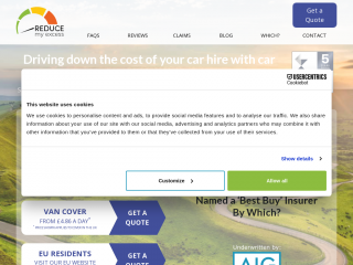 reducemyexcess.co.uk screenshot