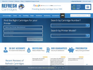 refreshcartridges.co.uk screenshot