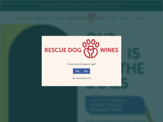 rescuedogwines.com screenshot
