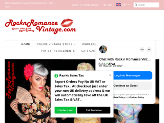 rocknromancevintage.com screenshot