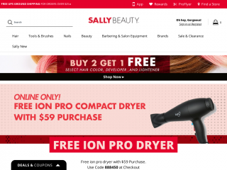 sallybeauty.com screenshot