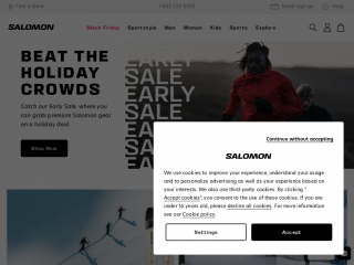 salomon.com screenshot