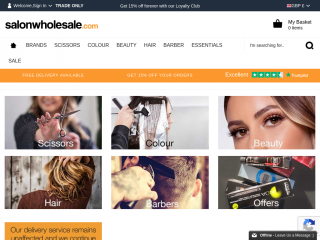 salonwholesale.com screenshot