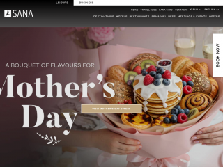 sanahotels.com screenshot