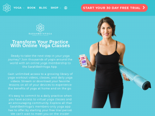 sarahbethyoga.com screenshot