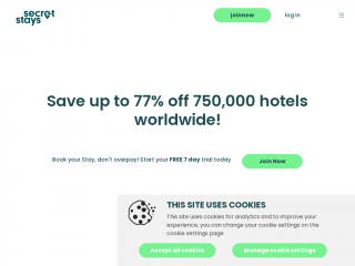 secretstays.co.uk screenshot