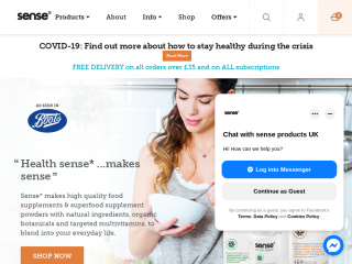 senseproducts.co.uk screenshot