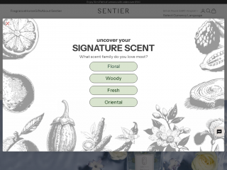 sentierfragrance.com screenshot