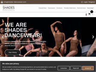 shades-dancewear.com screenshot