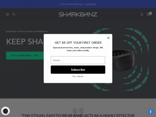 sharkbanz.com screenshot