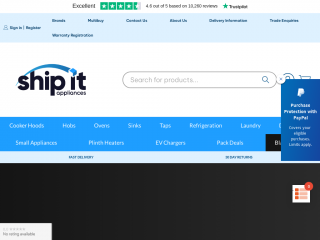 shipitappliances.com screenshot
