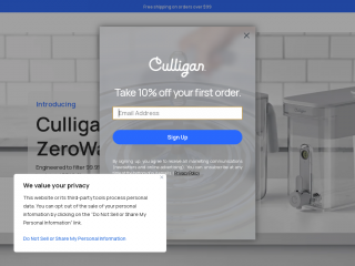 shop.culligan.com screenshot