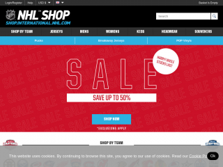 shop.international.nhl.com screenshot