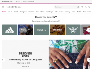 shop.simon.com screenshot