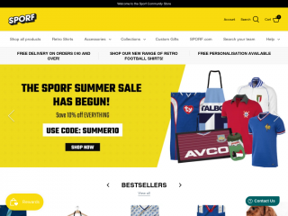 shop.sporf.com screenshot