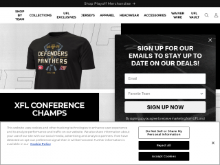 shop.theufl.com screenshot
