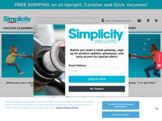 simplicityvac.com screenshot
