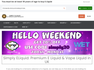simplyeliquid.co.uk screenshot