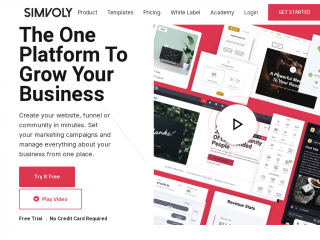 simvoly.com screenshot