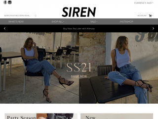 sirenshoes.com.au screenshot