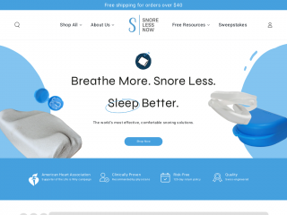 snorelessnow.com screenshot