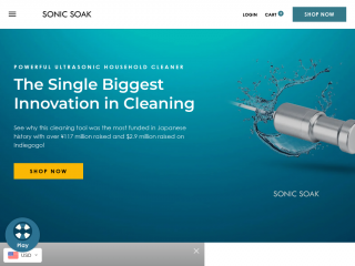 sonicsoak.com screenshot