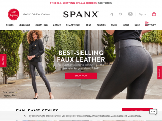 spanx.com screenshot