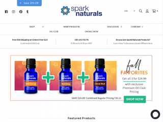 sparknaturals.com screenshot