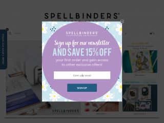 spellbinderspaperarts.com screenshot
