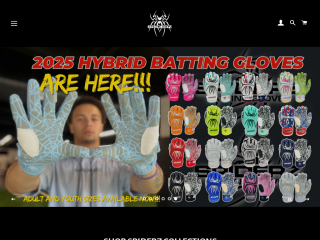 spiderzbattinggloves.com screenshot